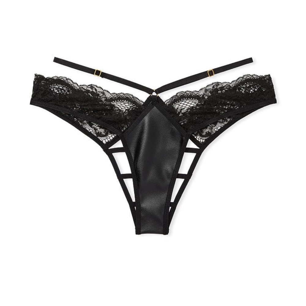 Victoria’s Secret Fishnet Floral Open Back Brazilian Panty
